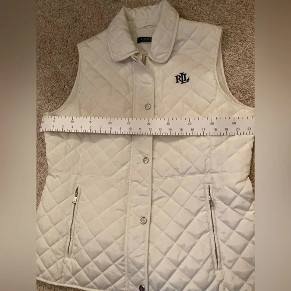 NWT Ralph Lauren White Quilted Vest - Picture 6 of 7